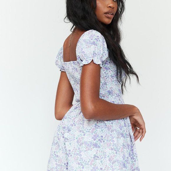 Princess Polly Sabrina Romper Blue Floral - Picture 4 of 6